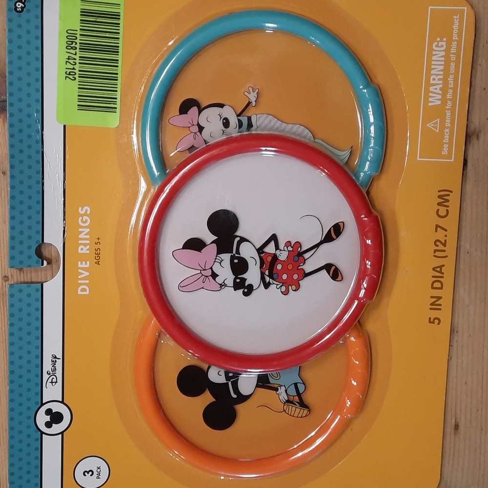 Disney dive rings. Never used. Set of 3. Brand new.